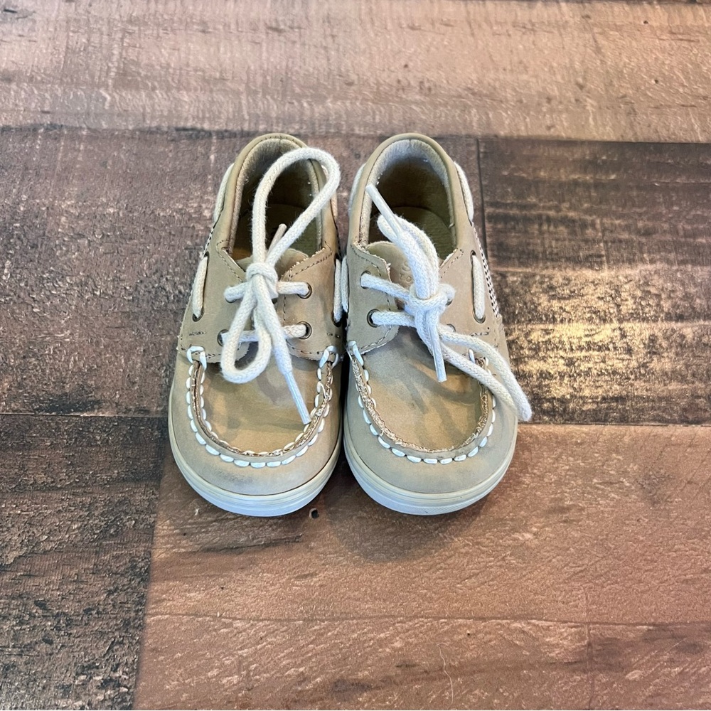 Sperry Intrepid Crib Leather Baby Boy Boat Shoes (Size 4 / 9-12M)